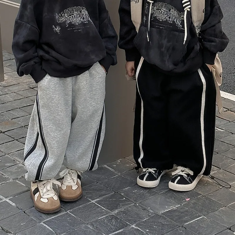 

Children Pants 2023 Spring Autumn New Boys and Girls Knit Sweatpants Baby Fashion All Match Sports Style Casual Simple Pants