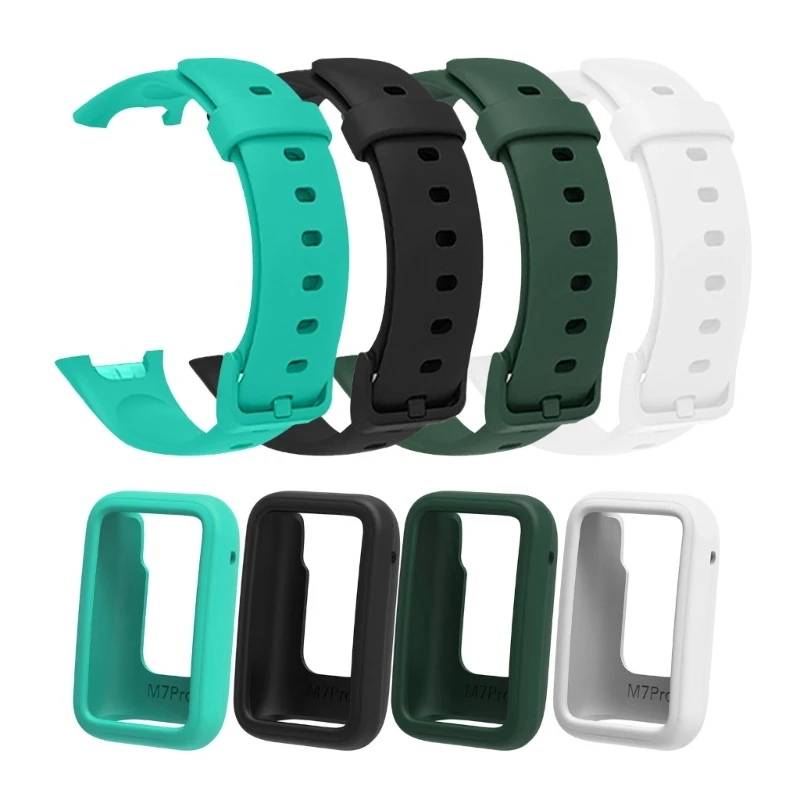

Integrated Watch Band + Silicone for Case for Mi Band 7 Pro Wristband Strap TPU Bracelet Adjustable Loop