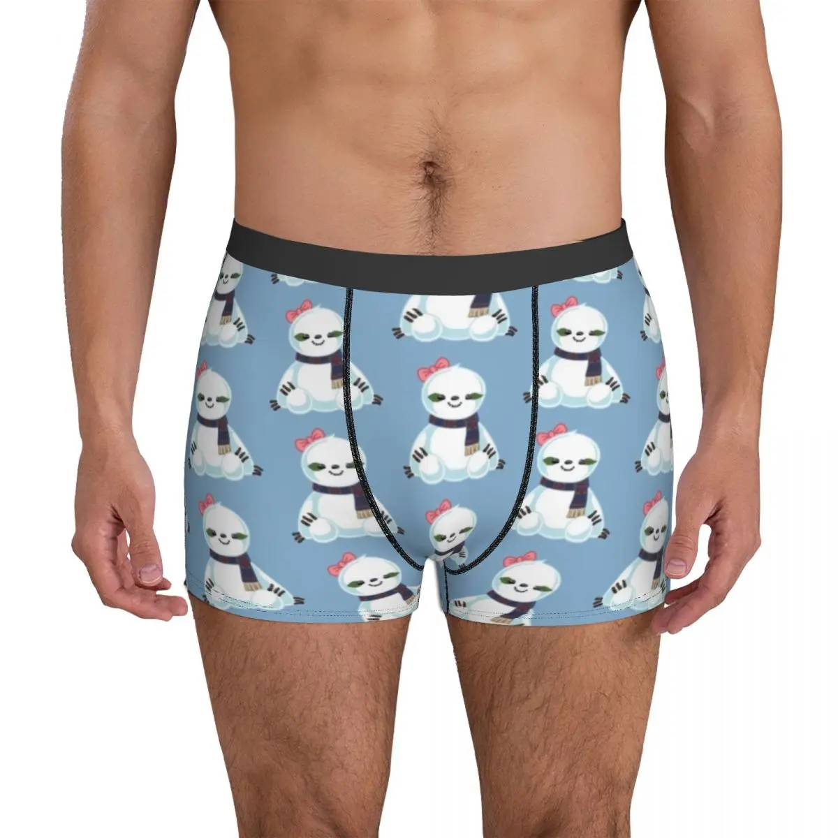 

Snow Sloth Sticker Underwear Snow Sloth Male Shorts Briefs Funny Boxer Shorts Men Printing Plus Size Underpants