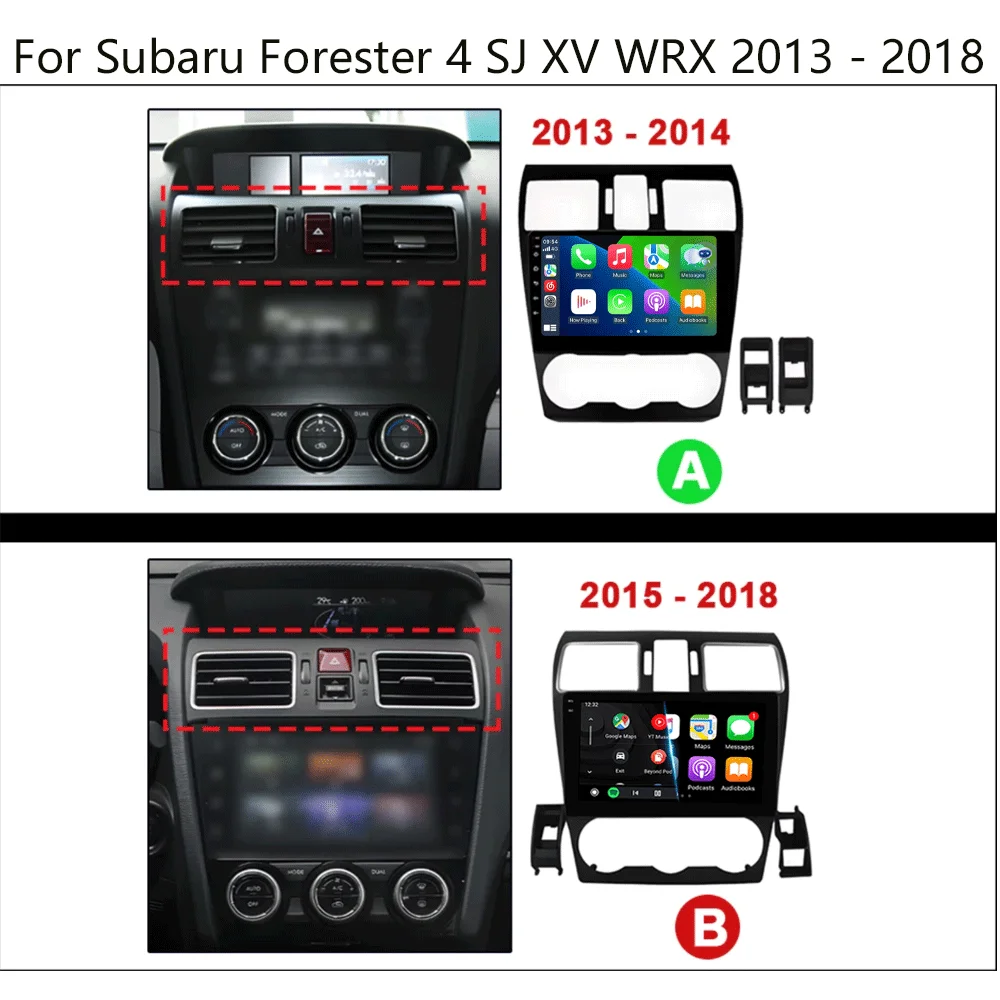 Фото Видеоплеер, автомобильная стереосистема для Subaru Forester 4 SJ XV 2012-2015 4G Android 15, мультимедийная навигация, GPS, камера Carplay 360 №3