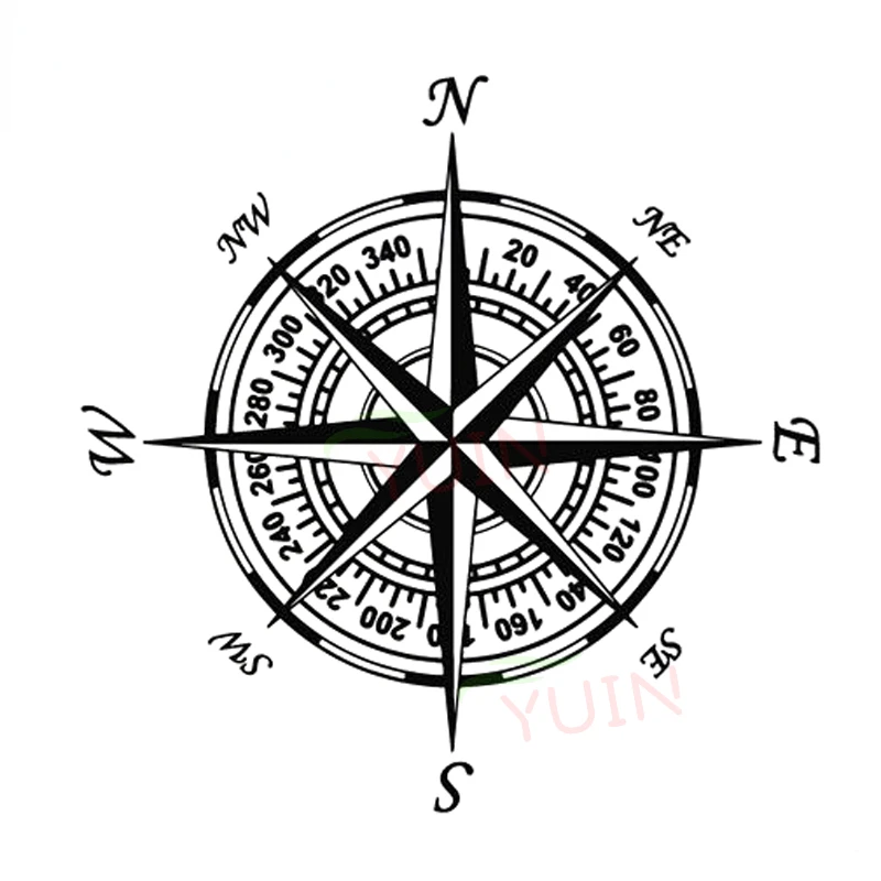 

Jpct stylish personalized nautical decal for windshield, car, bumper PVC waterproof cover scratch sticker 18cmx18cm