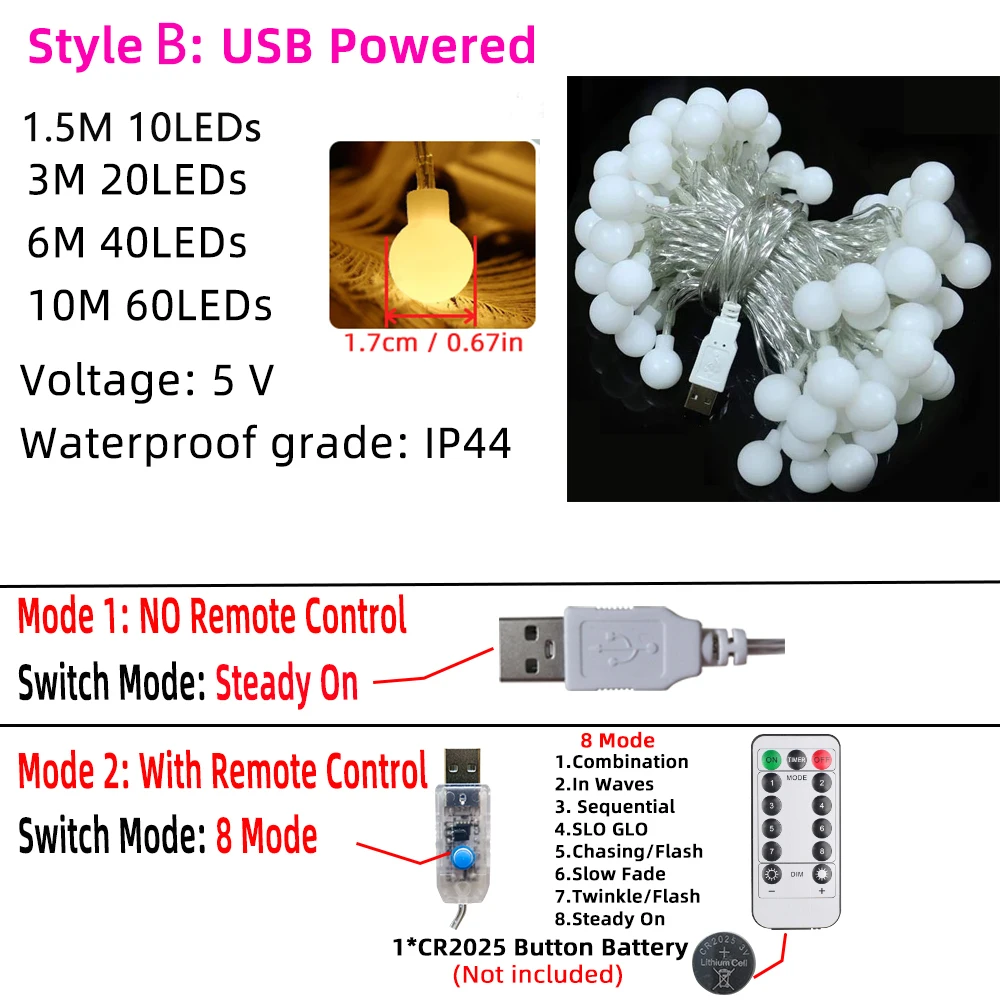 Рисунок 6 - Светодиодная гирлянда с вишневыми шариками