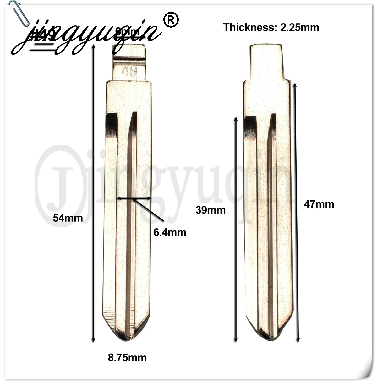 Jingyuqin A33 Tiida Teana Livina Sunny Duke Demeano Opel Автомобильный Ключ Пустой Металл # 06 22 49 Замена