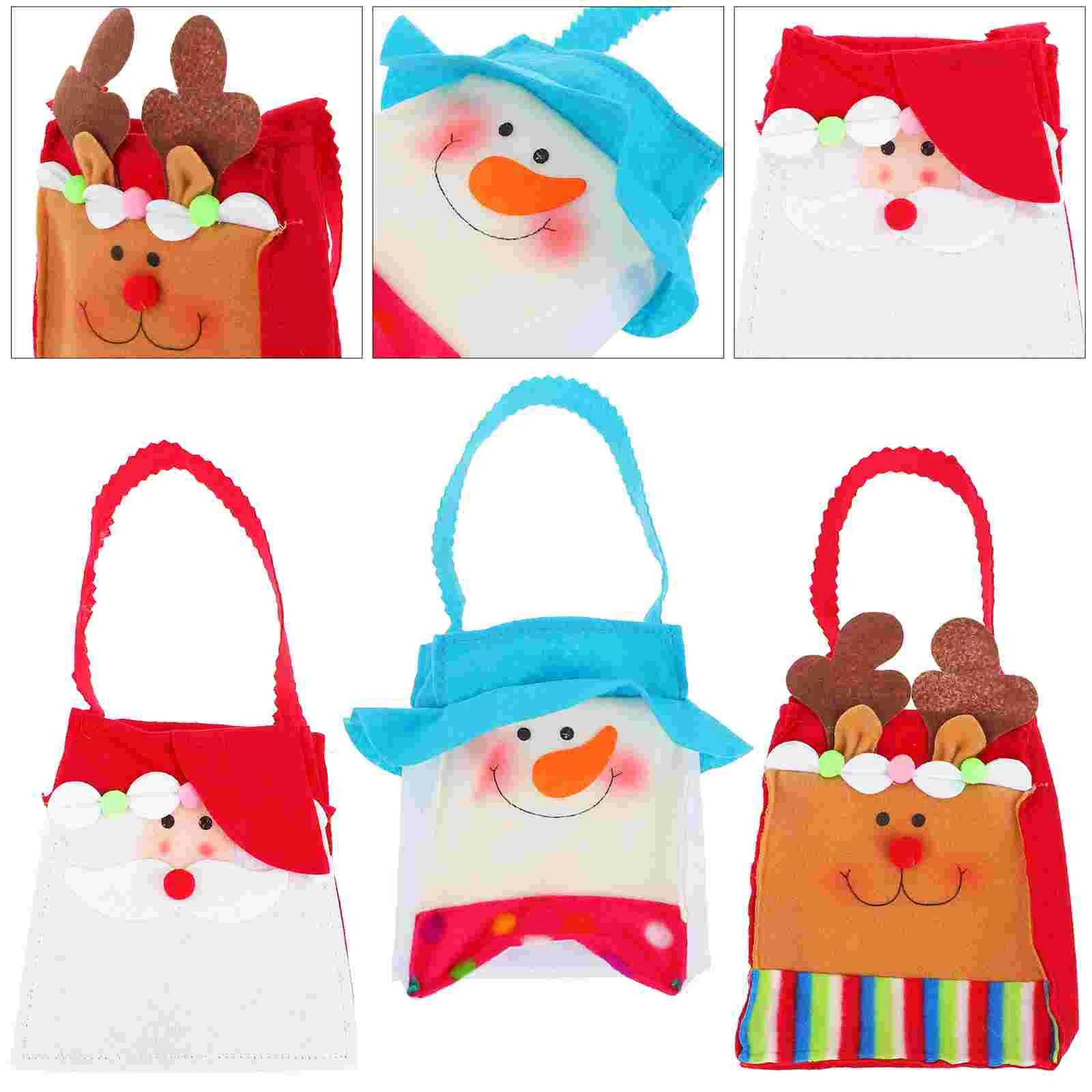 

Christmas Giftcontainers Tote Favor Held Candy Present Container Partygifts Snack Hand Boxes Storage Souvenir Shoulder One