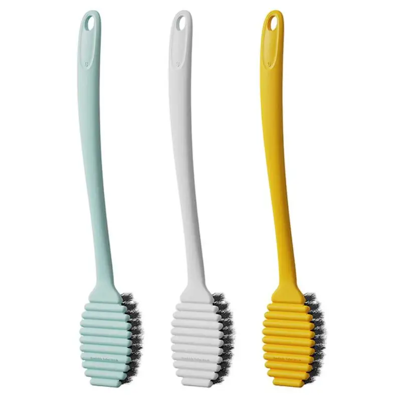 

Silicone Bristles Bathroom Toilet Cleaning Scrubber Toilet Brush Water Leak Proof With Base Silicone Wc Flat Head Flexible