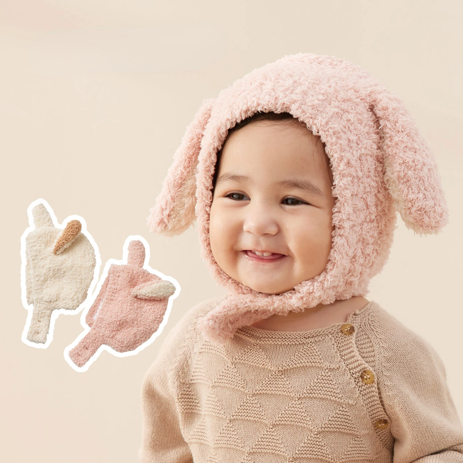 Baby Hats Cute Ear Protection Plush Hat Toddler Cap Children Bonnet Photography Props Boys Girls Accessories Winter Warmer Stuff