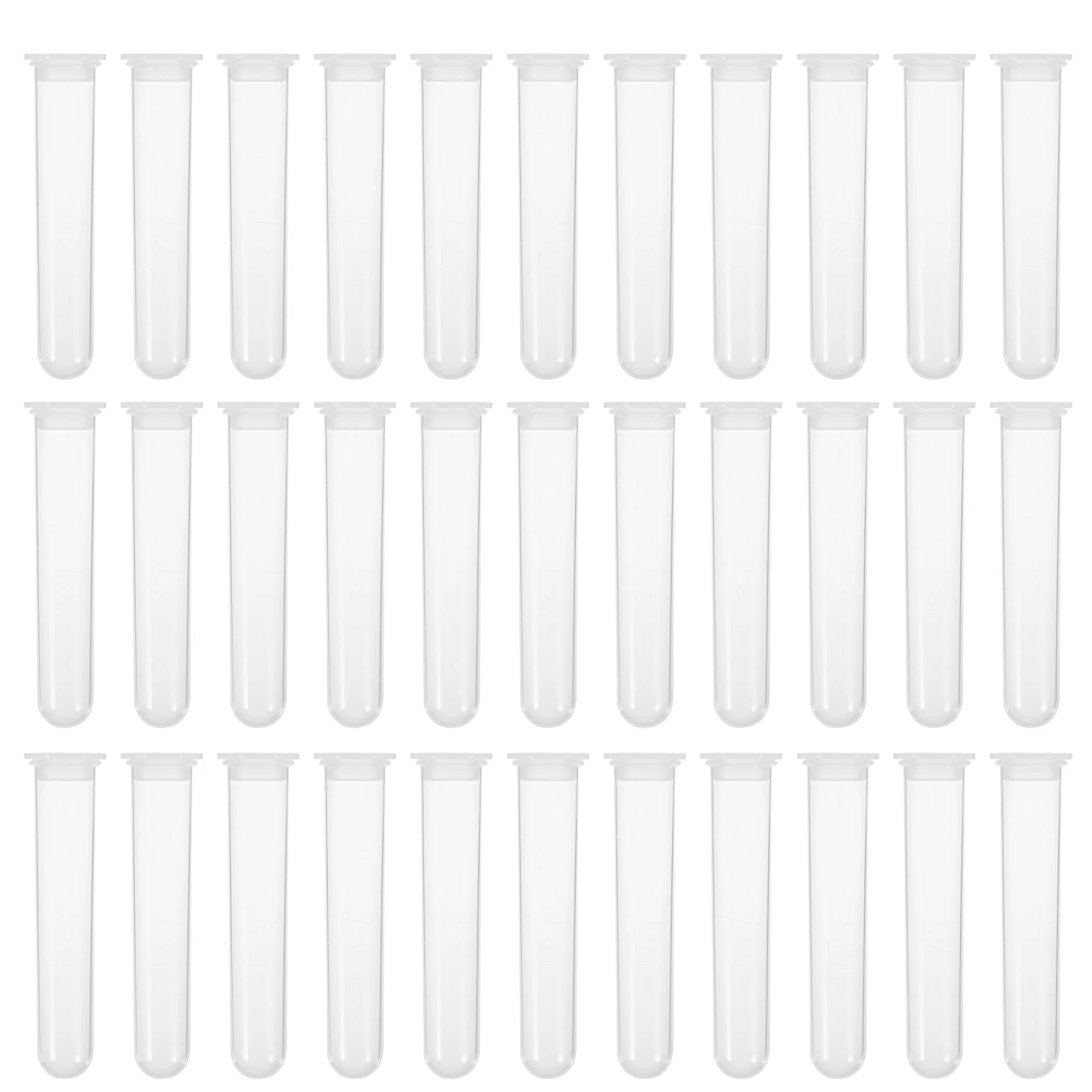 

100 Pcs Plastic Centrifuge Tubes Caps Laboratory Test Round Bottom Pp Experiment