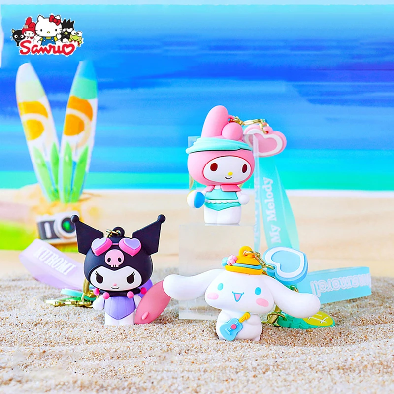 

Genuine Kawaii Sanrio Keychain New Cute Cartoon Kuromi My Melody Cinnamoroll Plush Keychain Bags Pendant Hanging Jewelry Gift
