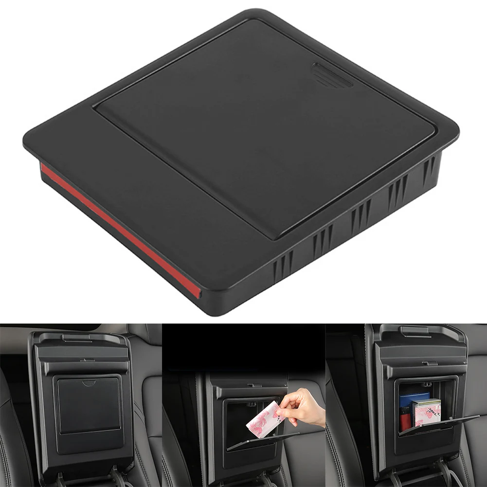 

ABS Black Center Console Organizer Armrest Hidden Storage Box For Tesla Model 3/Y FAS T Easy To Install And Remove