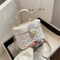 women shoulder bag 2022 luxury bucket solid color bag ladies designer crossbody bags high quality pu leather handbag