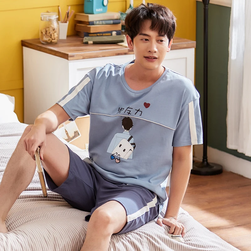 Пижамный комплект для пар мужские и женские пижамы из 100% хлопка одежда сна с