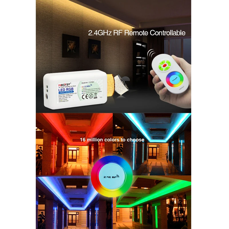 Пульт управления светодиодной лентой Miboxer 2 4 г Одноцветный/двойной белый (CCT)/ RGB/