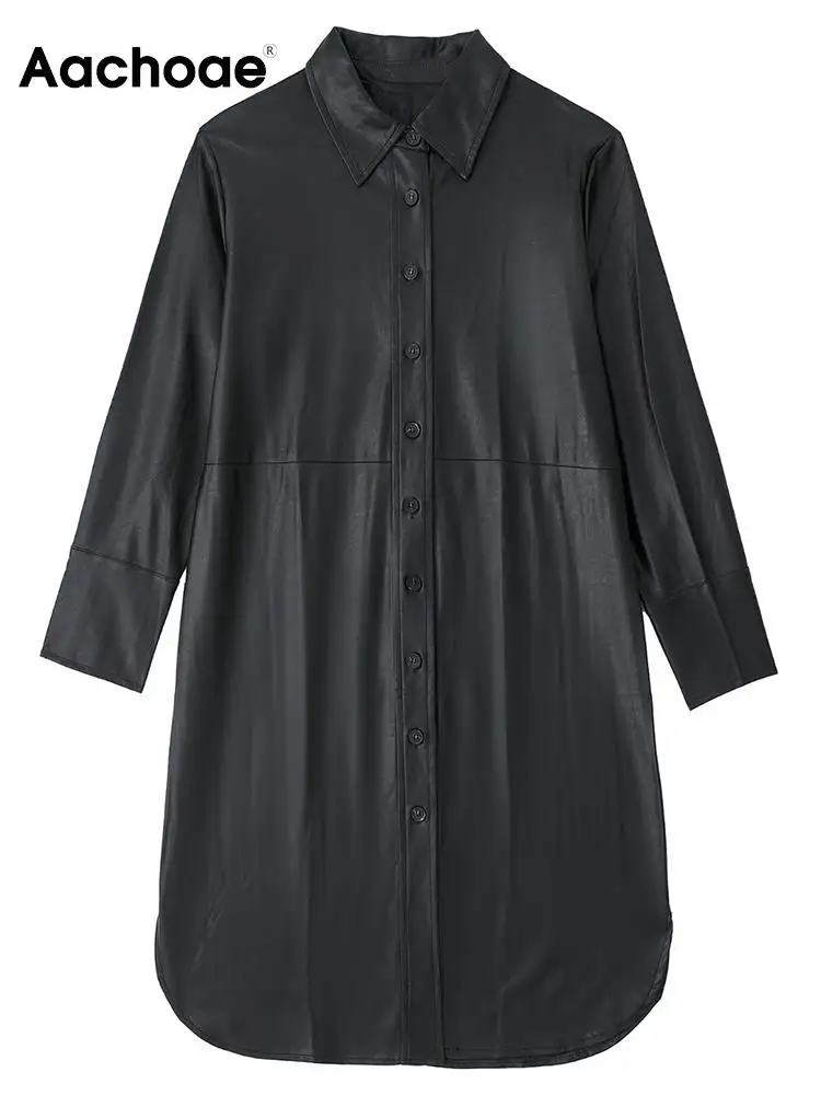 

Платье-миди женское однобортное с отложным воротником и длинным рукавом