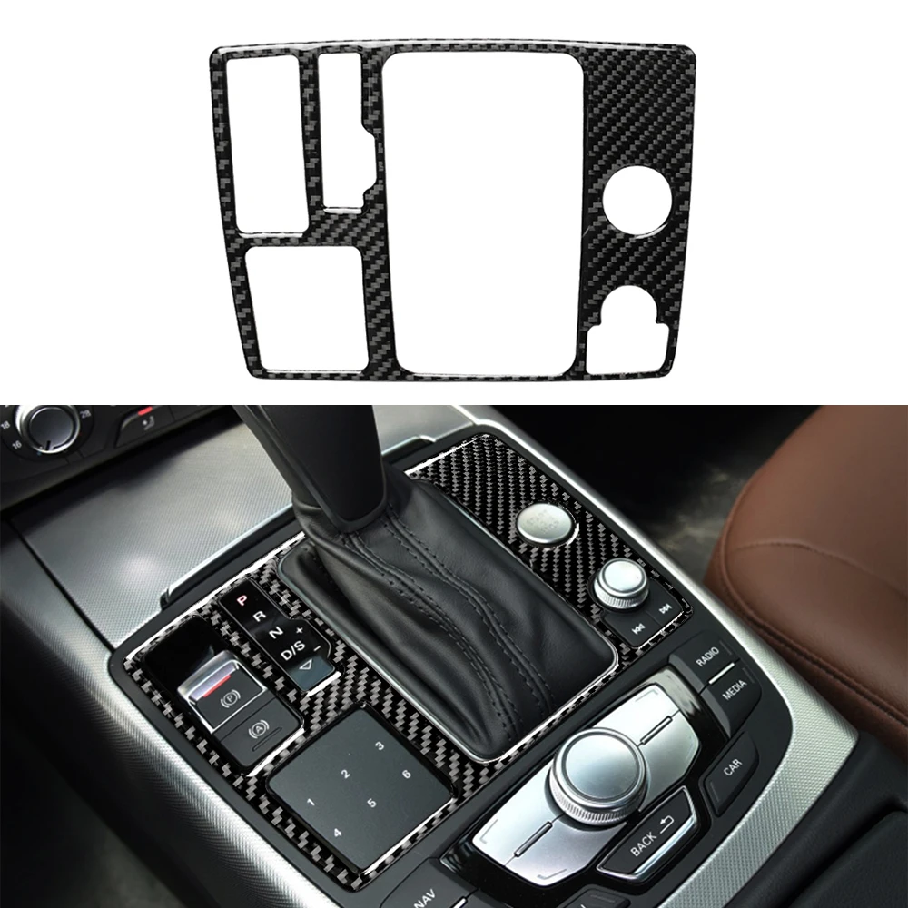 

Gear Shift Panel Sticker Decal Cover Trim for Audi A6 S6 C7 A7 S7 4G8 2012-2016 2017 2018 Car Interior Accessories Carbon Fiber