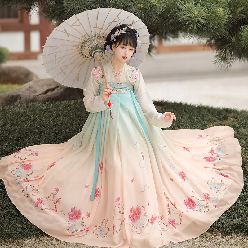 

Традиционное китайское платье Hanfu, сказочное платье династии ханьфу для пар, костюмы для косплея, одежда для выступлений, китайское классич...