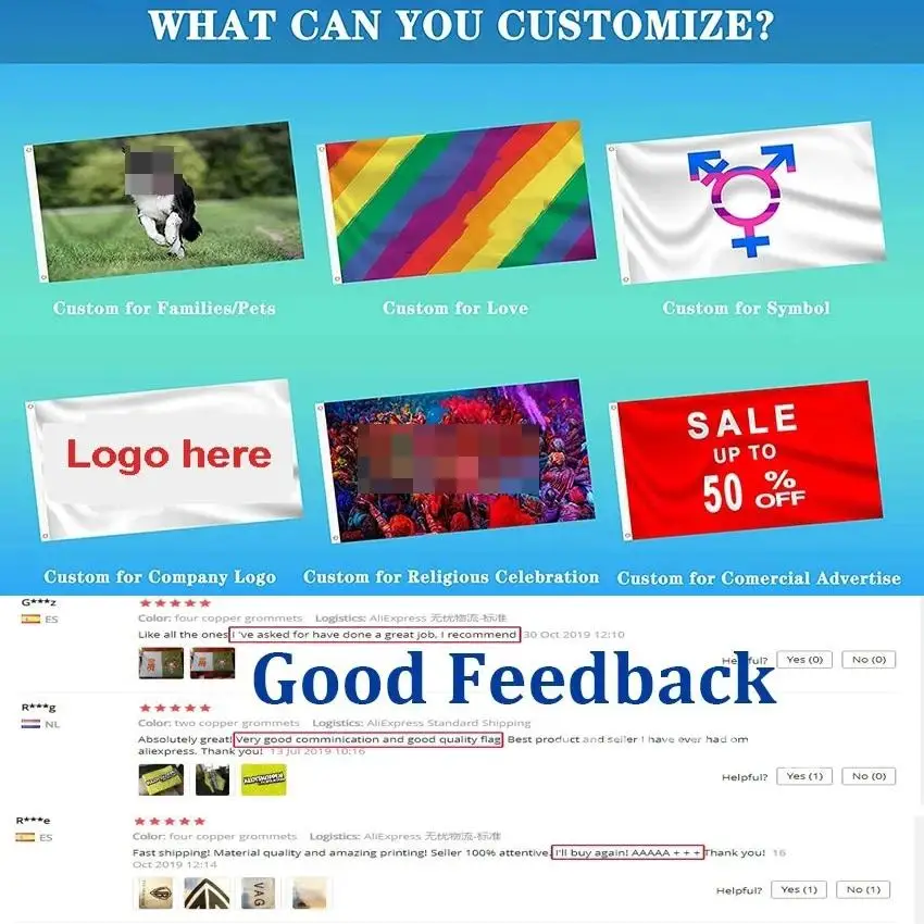 2x3ft 3x5ft 2x8ft 4x6ft 5x8ft 5x10ft Пользовательские печатные флаги и баннеры для использования