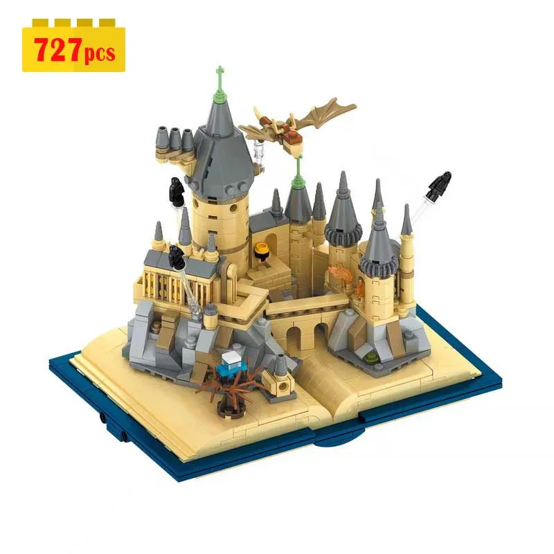 

2022 New Magic Castle Book Building Blocks Assembling Model Moc Idea Bricks Enlighten DIY Toys for Children Birthday Gift Set