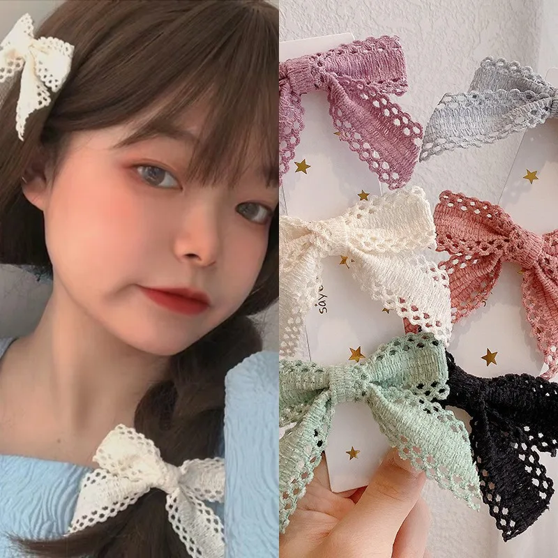 Ful Bowknot Alligator Clip Headwear Woman Fashion Hair Decorations Wholesale Pink