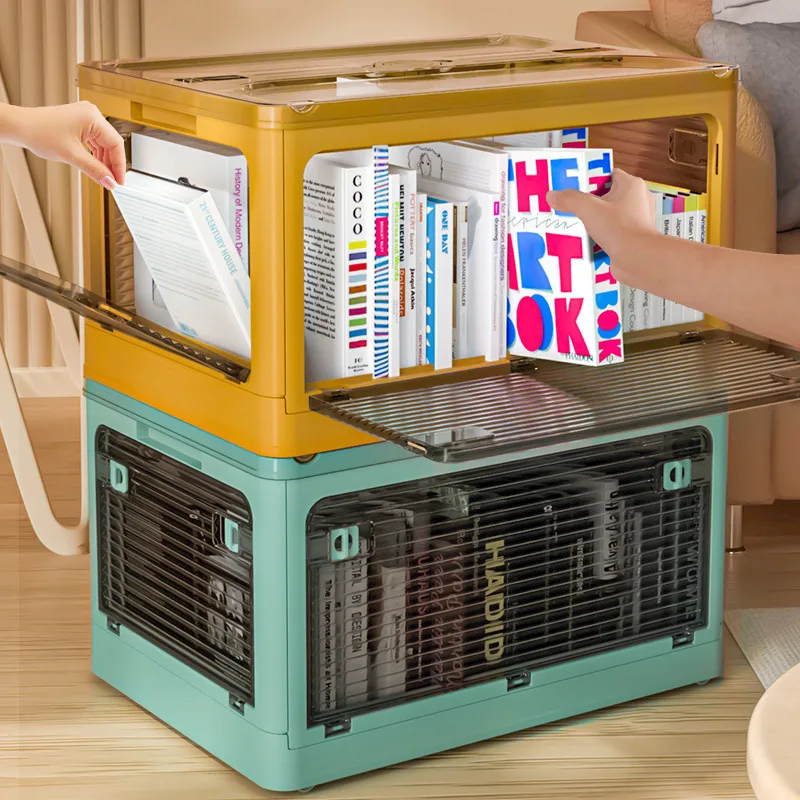 Folding Book Bin Bin Household Transparent Student Books Toys Locker Clothes Impurities Content Box