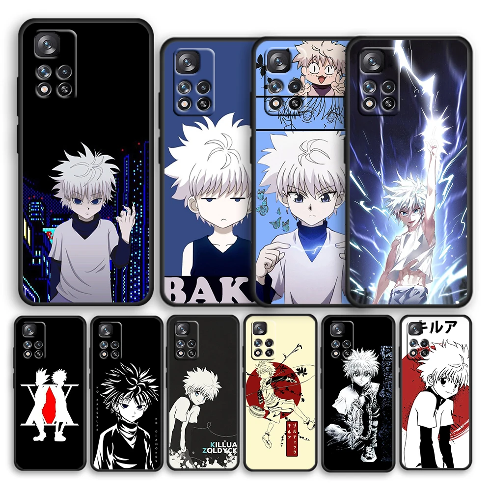 

Hunter x Hunter Anime Boy Black Phone Case For Xiaomi Redmi Note 12 10 11 9 Pro Plus Speed 11E 11S 11T 10S 9T 9S 8T 8 5G