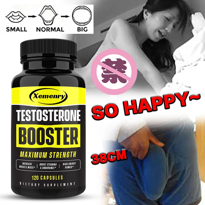 

Men's Testosterone Booster - Boosting Supplement Tongkat Ali and Horny Goat Weed - Enhances Muscle Growth and Endurance