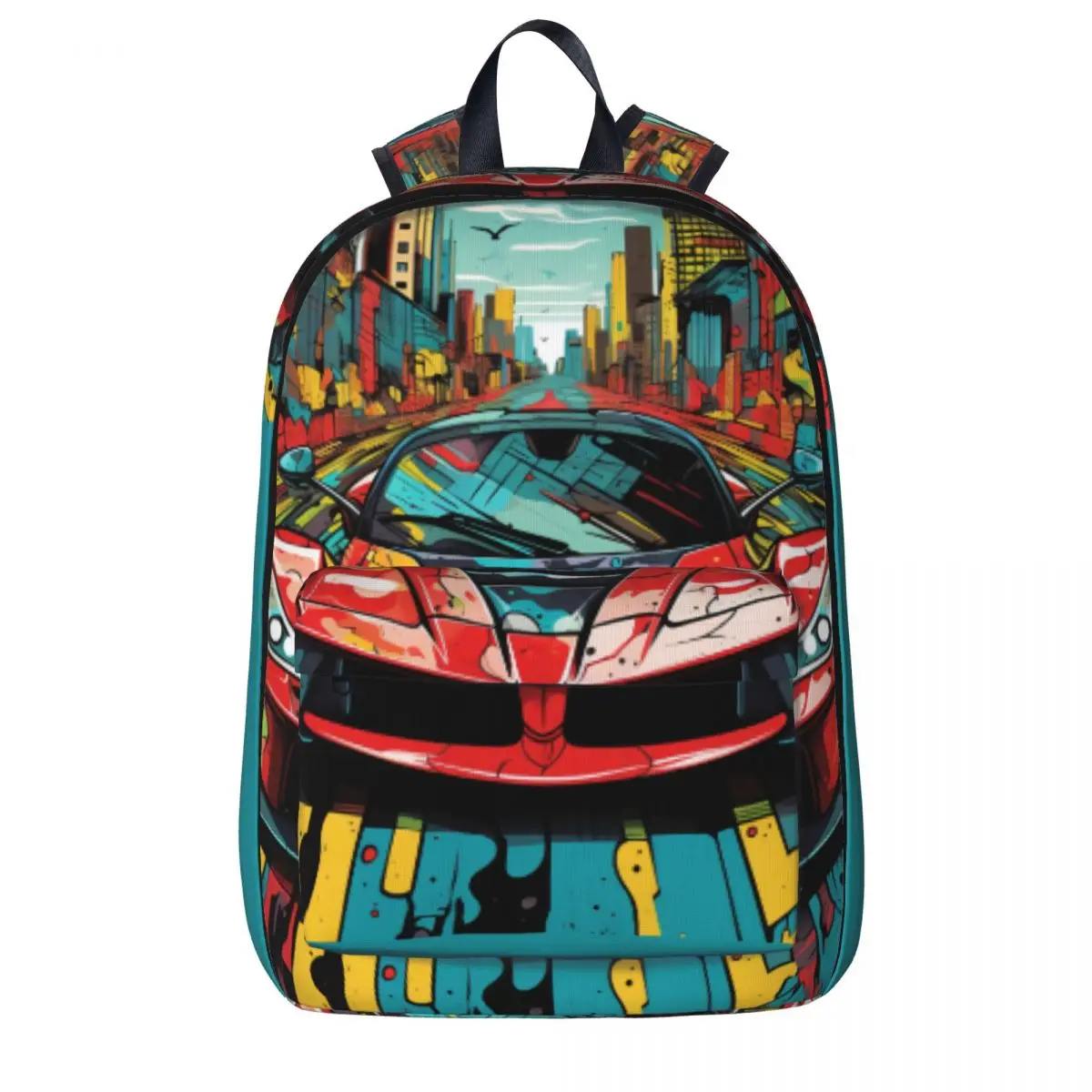 

Passionate Sports Car Backpack Student Wall Graffiti Various Styles Durable Backpacks Novelty School Bags Travel Design Rucksack