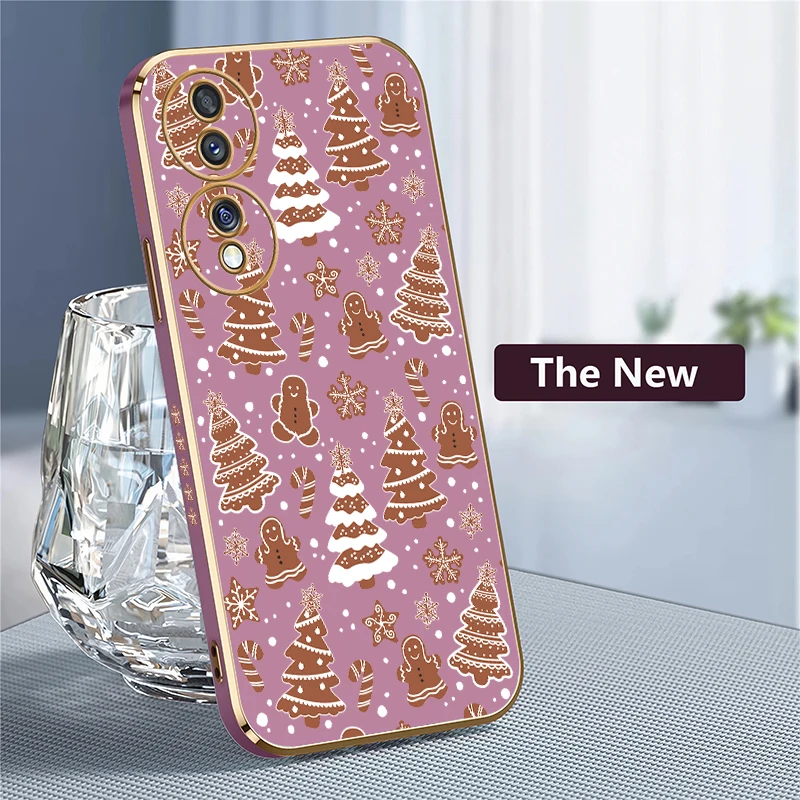 Фото Мягкий чехол из ТПУ для телефона Huawei Honor 200 Pro 90 Lite 70 50 SE 20 20S 9X Pro, силиконовый противоударный чехол с рисунком Рождества №4