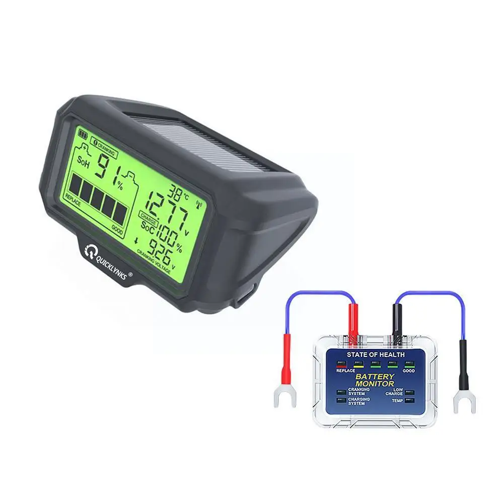 

Automobile Battery Monitoring And Testing Equipment BM5-D Tester Tool LED Charging Shows Bluetooth Link Display Solar R2M9