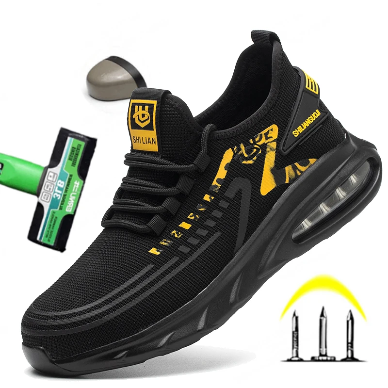 Легкая Защитная Обувь Унисекс Со Стальным Носком Дышащие Рабочие Ботинки