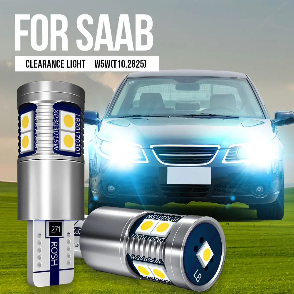 

2pcs W5W T10 2825 LED Parking Light Clearance Lamp Bulb Canbus Error Free For SABA 900 9-3 Exc. Wagon 9-5 9-2X 9-7X