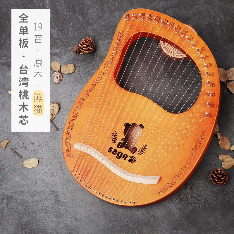 Small Musical Instrument Lyre Harp 16 String Wooden Harp 19 Strings Portable Instrumentos Musicales String Instruments enlarge