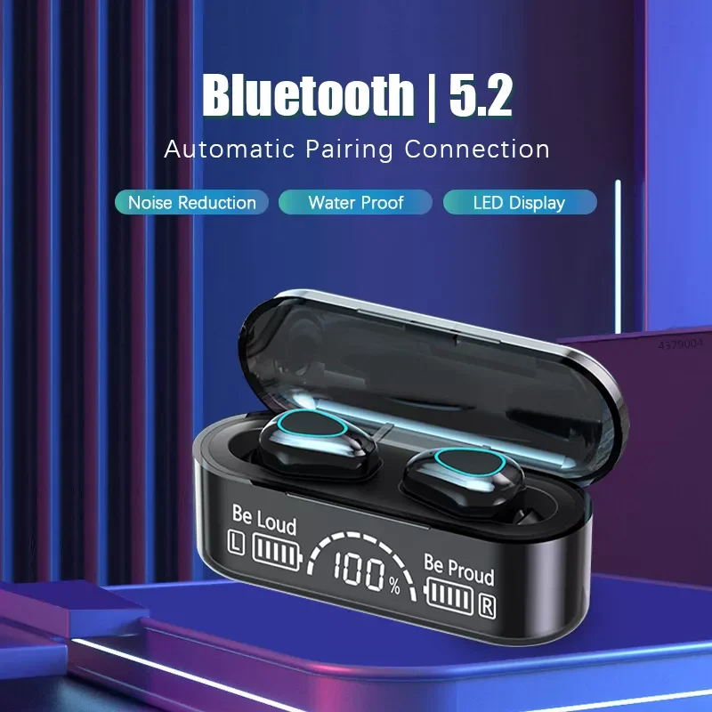 

2022 New TWS Earphones Wireless Bluetooth 5.2 Sport Noise Reduction Headphones Touch Control HiFi Stereo Headset 3500mAh