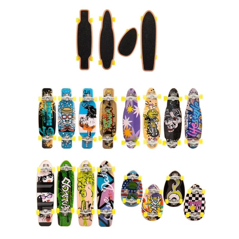 

4/16 Piece Finger Skateboards for Kids Mini Fingerboard Toy Hand Skateboard Party Favor Christmas Birthday Gifts