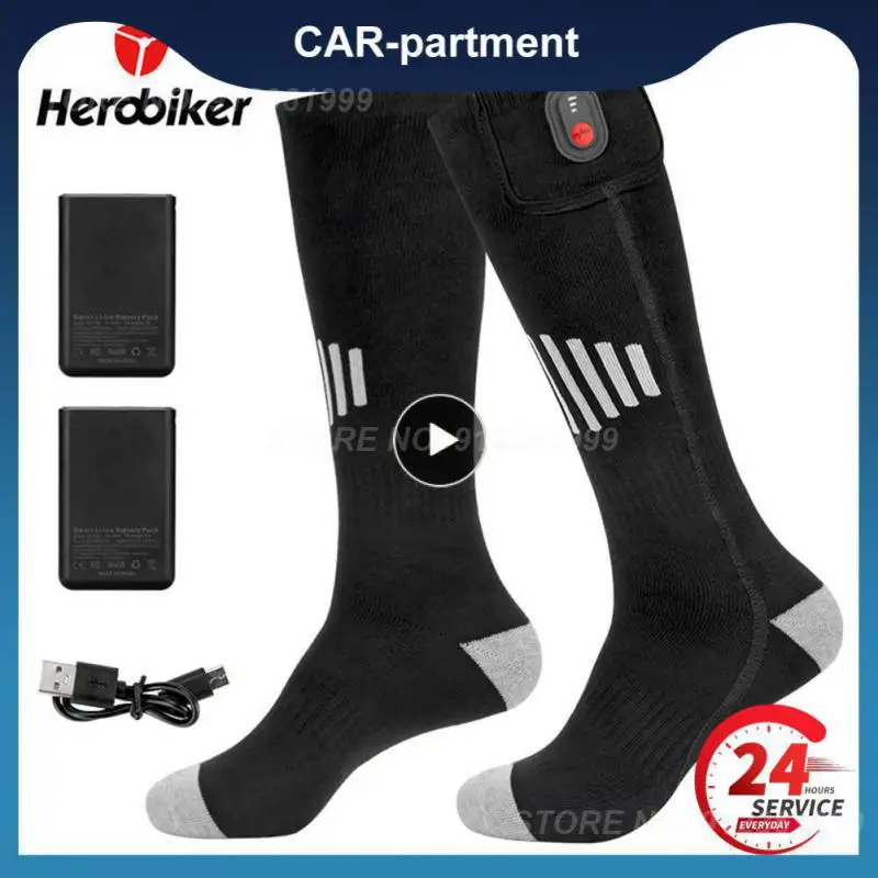 

1/2/3PCS Heated Socks Winter Warmth 5000mAh USB Rechargeable Heating Socks Motorcycle Outdoor Heated Boots Snowmobile Skiing