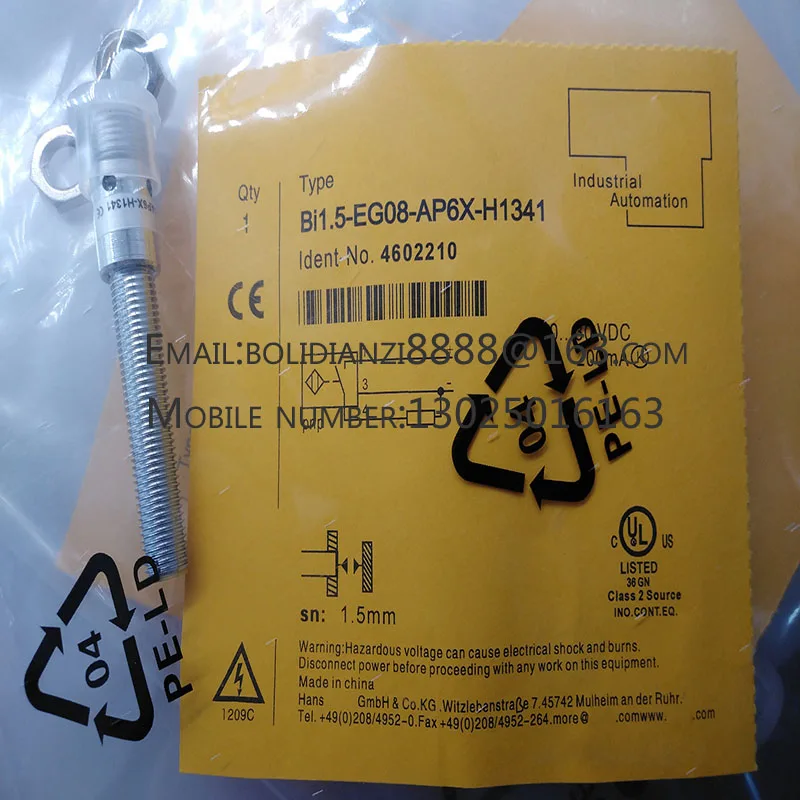 Новый датчик приближения BI1.5-EG08-AP6X-H1341 AN6X BI1.5-EG08-AN6X-H1141 В наличии