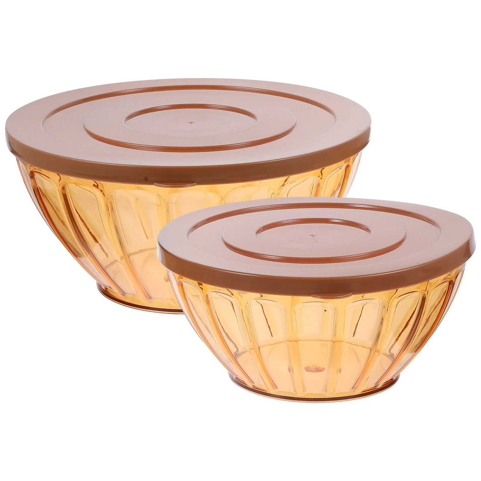 

2pcs Practical Premium Mixing Bowls With Lids Set Plastic Mixing Bowls for Party