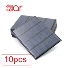10pcs 12V 1.5W 125mA  Mini Solar Panel  Solar Cell DIY For Light Cell Phone Toys Chargers Portable  High Quality D I Y Education