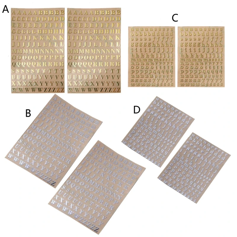 

Uppercase Letter Glitter Stickers Self-Adhesive 26 Letters DIY Decoration