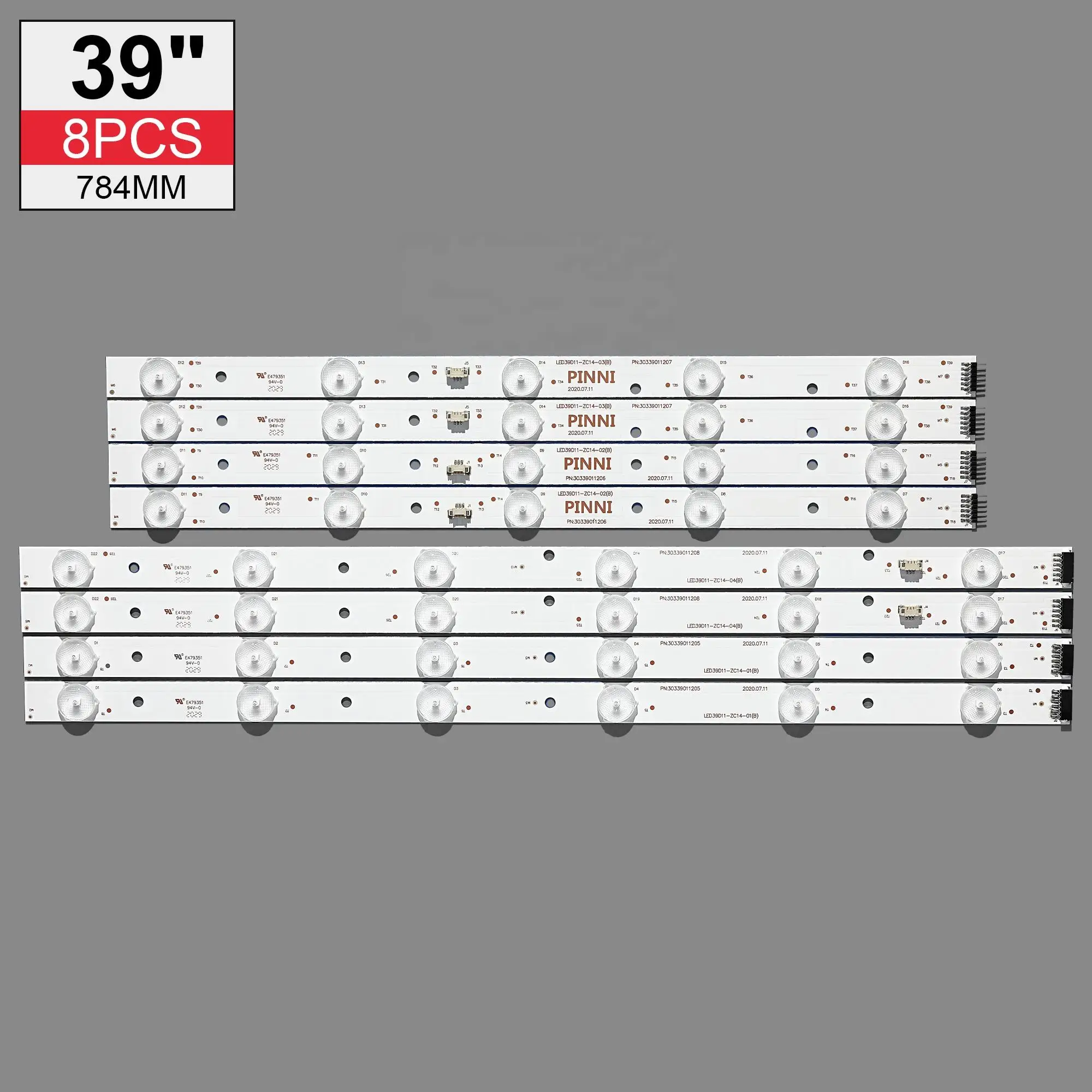 LED Backlight strip lamp Haier 39DU3000 LE39PUV3 LED39D11-ZC14-01 LED39D11 ZC14-02 LED39D11