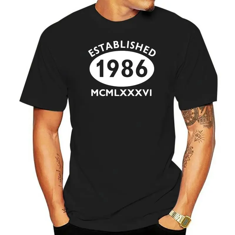 

1986 Roman Numerals - 30th Birthday - Mens T-Shirt - 13 Colours - Gift - Present Mans Unique Cotton Short Sleeves O-Neck T Shirt