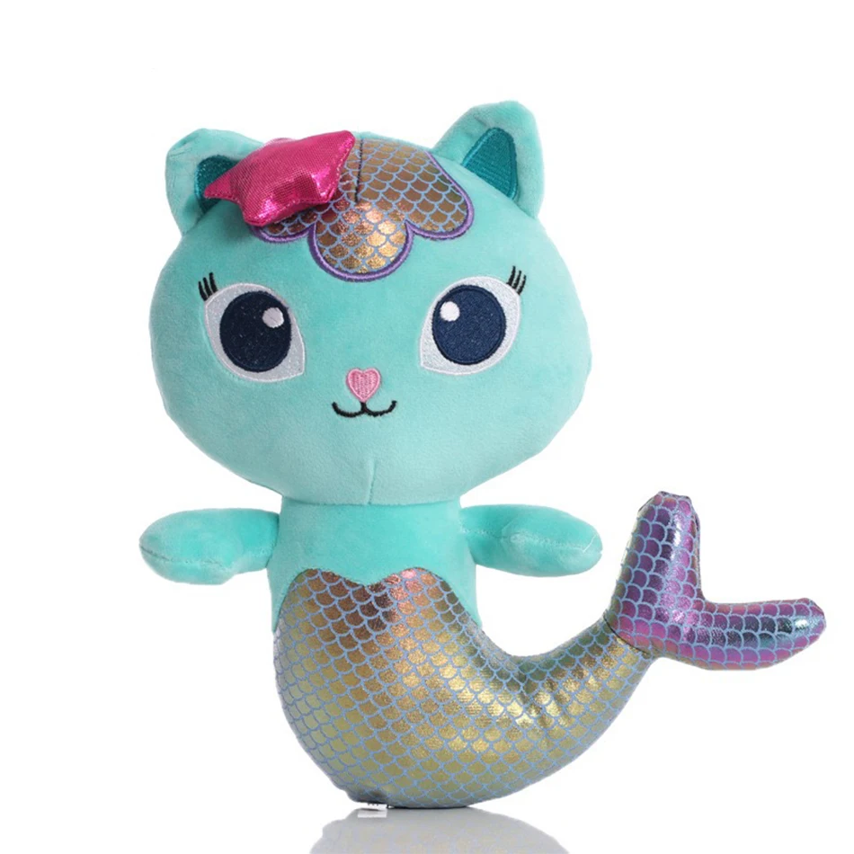 gabby dollhouse plush toys kawaii mercat cute stuffed animals mermaid cat doll house plushie dolls kids birthday christmas gifts free global shipping