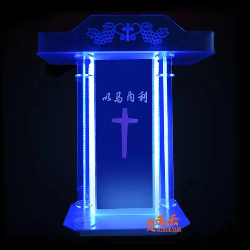 Акриловый стол для приема подиума хрустальный светодиодный светильник