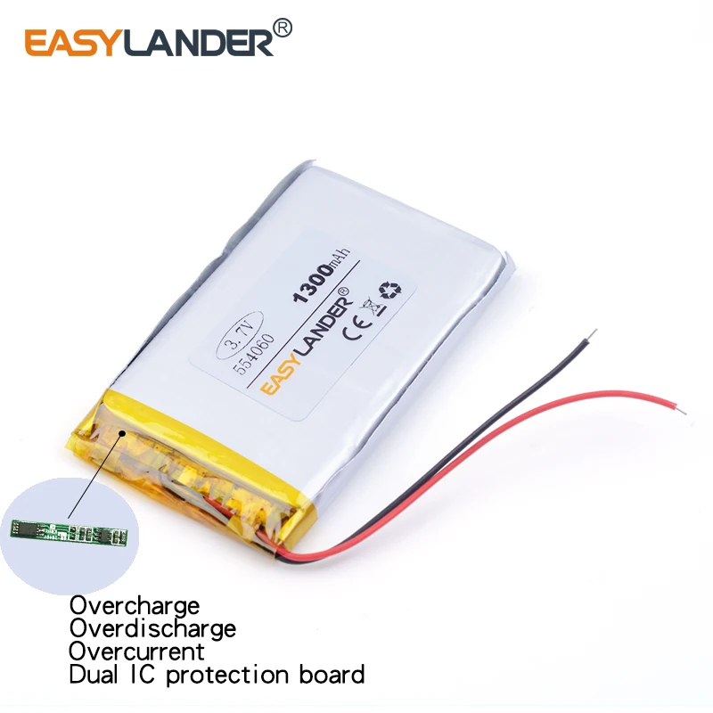 Литий-ионный аккумулятор 1300 мАч для PAD GPS PSP электронных книг dvr Power Bank