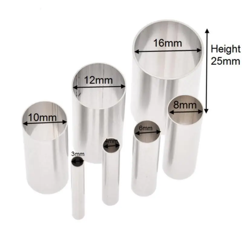 7 Pcs Clay Tools Cutter Molds Round Shape Indentation Circle Ceramics Dotting 3mm/4mm/6mm/8mm/10mm/12mm
