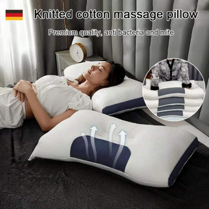 

Anti-bacterial Neck Support Pillow Knitted Cotton Pillow Insert