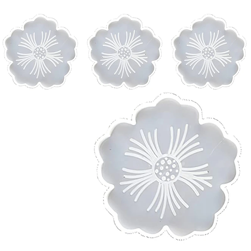 

Coaster Epoxy Resin Mold Silicone Kit Silicone Molds for Resin Casting Moldes Mat Resin Coaster Art Molds Set