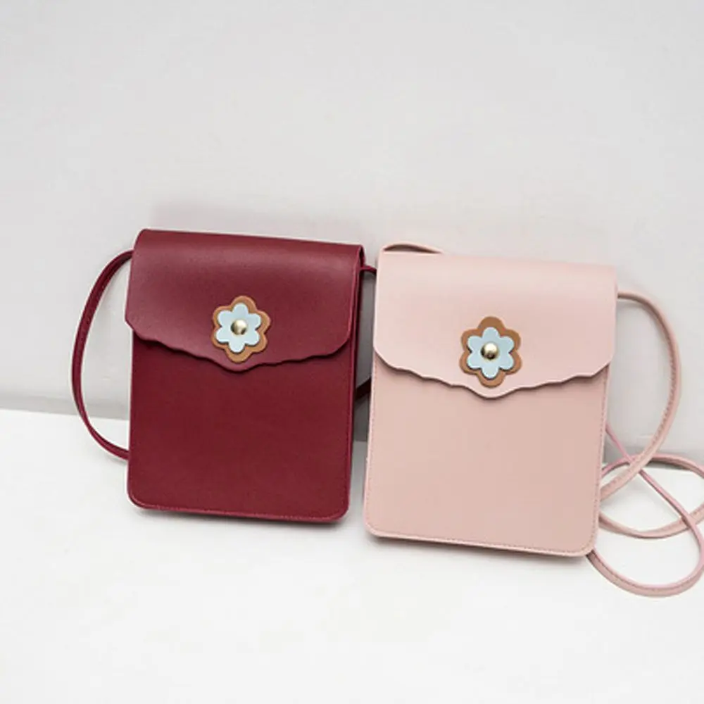 

Корейская женская сумка через плечо с цветочным принтом, уличный дорожный Кошелек для монет, сумка для телефона, Диагональная Сумка, Сумка ч...