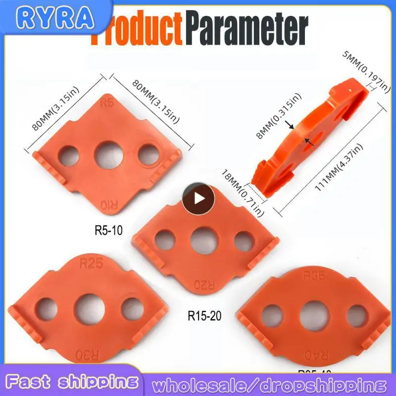 1~10PCS Wood Panel Radius R Plate Router Table Bit Corner Jig Trimming Machine Engraving Machine R5 to R40 Routing Round Corner