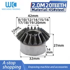 Конические шестерни 2 м20т, отверстие 8101214151617181920 мм, модуль 20 зубьев, коммутация привода под углом 90 градусов, 1 шт.