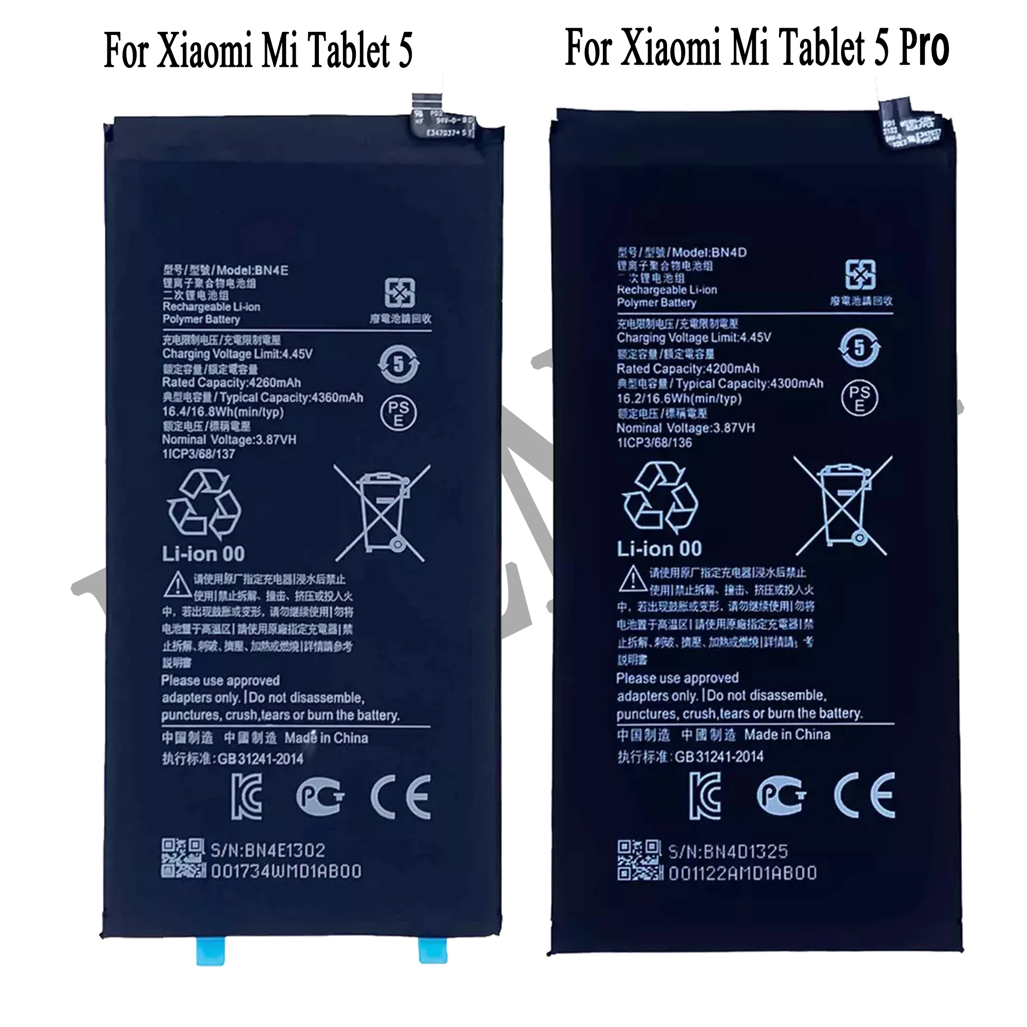 Enlarge 100% original tablet replacement battery for Xiaomi TABLET 5 5pro bn4e bn4D MIPAD 5 Pro capacity original tablet batteries